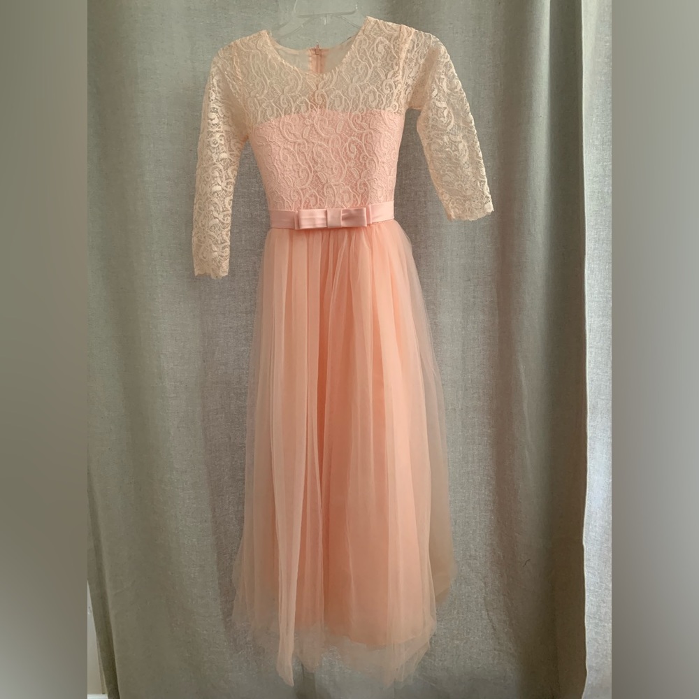 Girls Pink Long Dress